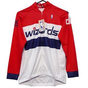 NBA Washington Wizards sz:M Women's Long Sleeve 3/4 Zip Pull On Cycling Jersey